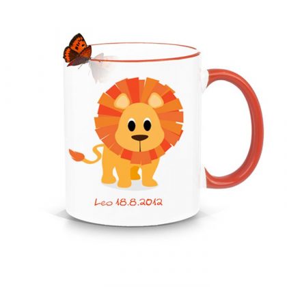 Mug with orange color (Rim-Handle)
