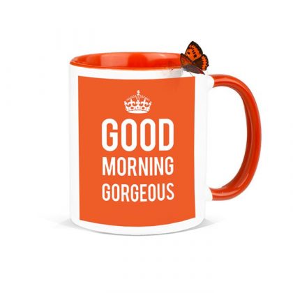 Mug with orange color (Inside-Handle) 11oz.