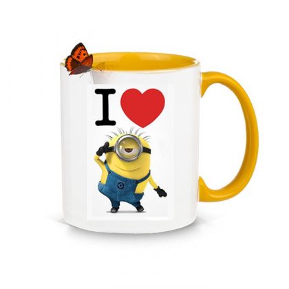 Mug with yellow color (Inside-Handle) 11oz.