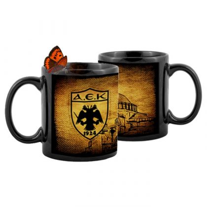 Black mug printing, with large print space