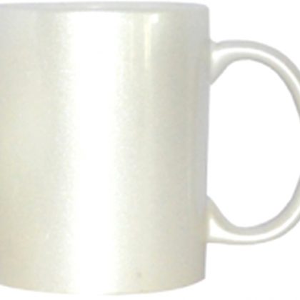 Print on white glitter mug
