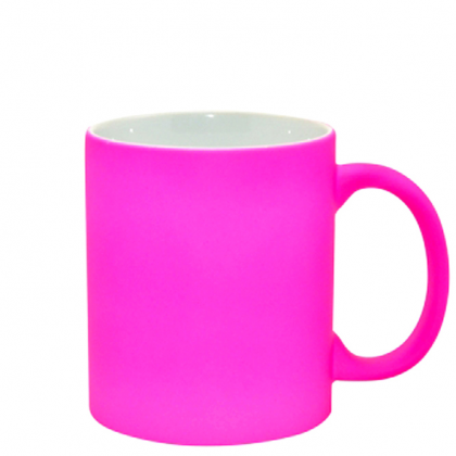 Print on a pink mug