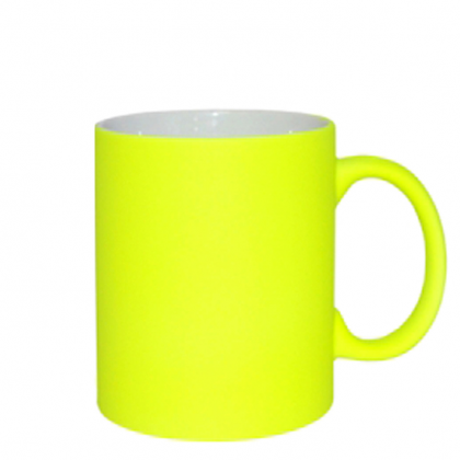 Print on a yellow mug