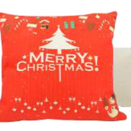 Printing on a Christmas pillowcase, linen, 40x40cm