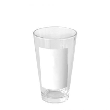 MUG GLASS - 17oz LATTE with Patch 6x9cm