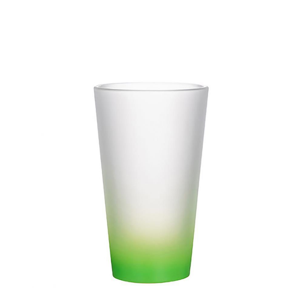 MUG GLASS -17oz LATTE (FROST) GREEN Gradient
