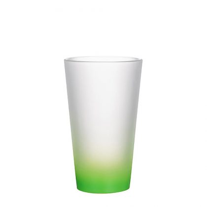 MUG GLASS -17oz LATTE (FROST) GREEN Gradient