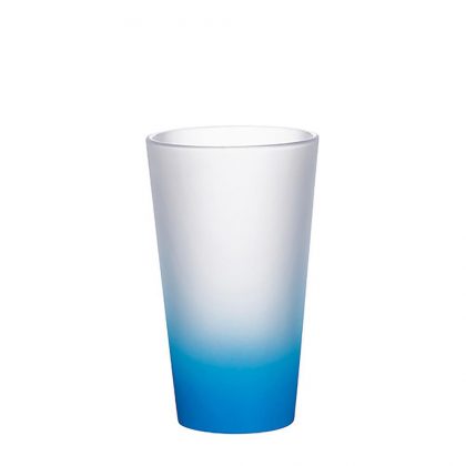 MUG GLASS -17oz LATTE (FROST) BLUE L.Gradient