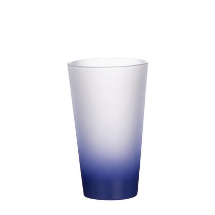MUG GLASS -17oz LATTE (FROST) BLUE D.Gradient