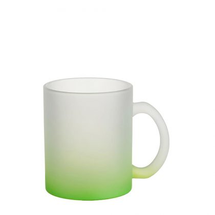 MUG GLASS -11oz (FROSTED) GREEN Gradient