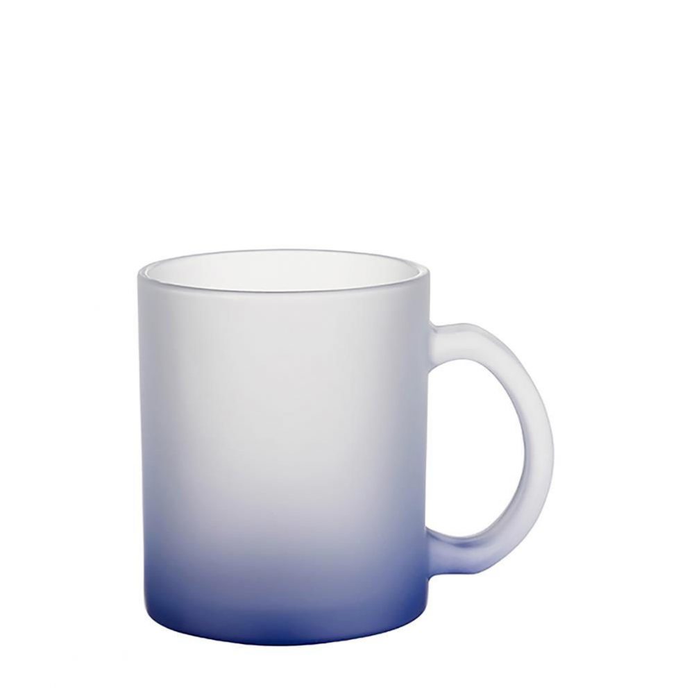 MUG GLASS -11oz (FROSTED) BLUE DARK Gradient