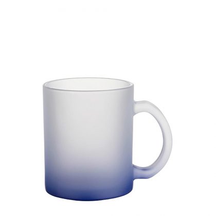 MUG GLASS -11oz (FROSTED) BLUE DARK Gradient