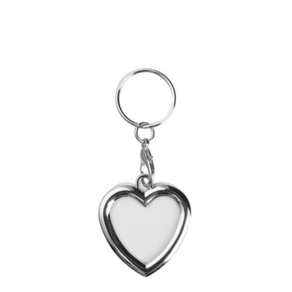 KEY-RING - METAL (FRAME 2 sided) HEART