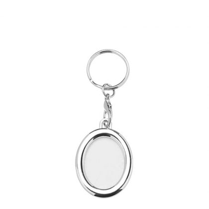 KEY-RING - METAL (FRAME 2 sided) OVAL