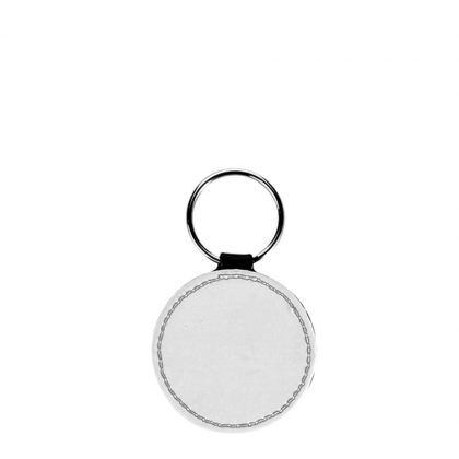KEY-RING - LEATHER 2sided (Round)