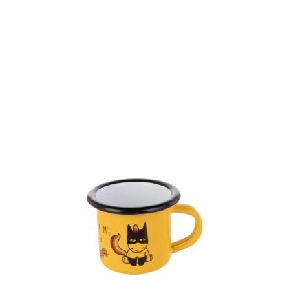 Enamel Mug  3oz. YELLOW with Black Rim
