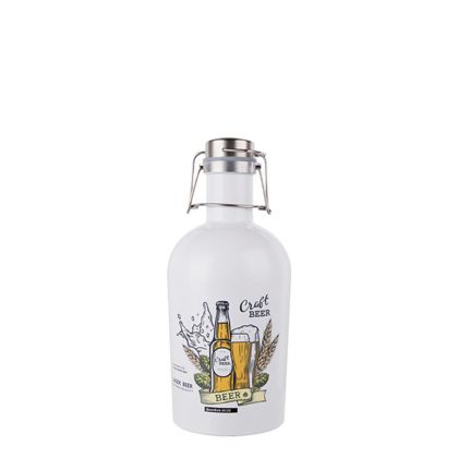 GROWLER (STAINLESS) 64oz/2000ml WHITE