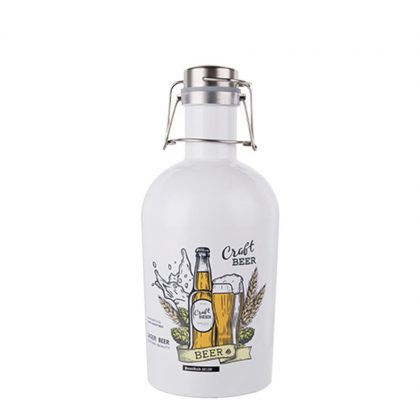 GROWLER (STAINLESS) 32oz/1000ml WHITE