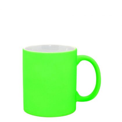 MUG 11oz - FLUO MATT - GREEN  BRIGHT with box