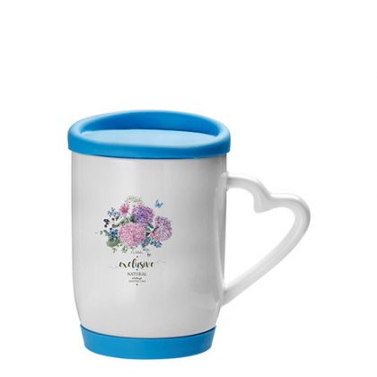MUG 12oz (Silicon Lid & Base) BLUE LIGHT