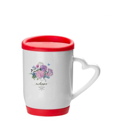 MUG 12oz (Silicon Lid & Base) RED