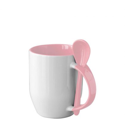MUG 12oz INNER+HANDLE (SPOON) PINK