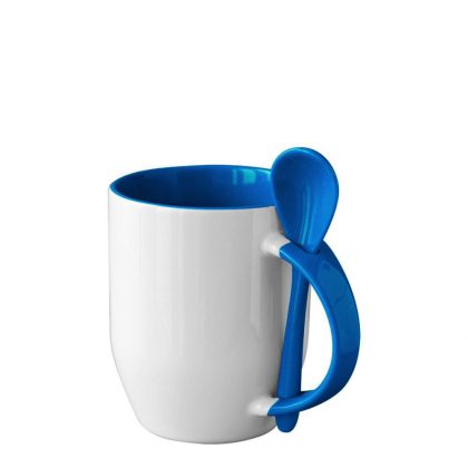 MUG 12oz INNER+HANDLE (SPOON) BLUE CAMBRIDGE