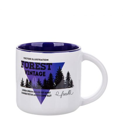 MUG 14oz -  INNER COLOR - BLUE dark