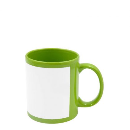 MUG 11oz - FULL COLOR with patch -GREEN LIGHT