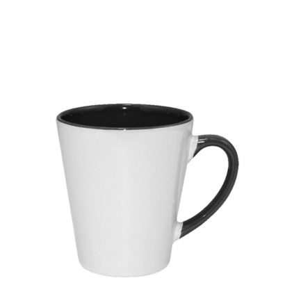 MUG 12oz - INNER & HANDLE/Latte - BLACK