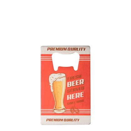 BOTTLE OPENER (ST.STEEL silver) CARD 5.3x8.5