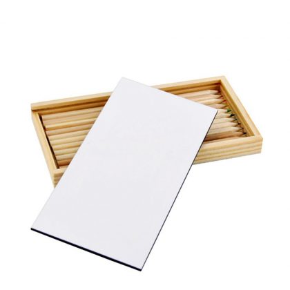 WOODEN BOX - 19x10.5x1.7cm (+12 PENCILS)