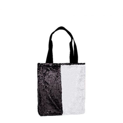 BAG Sequin+Linen  2-LAYERS (BLACK) 35x38cm