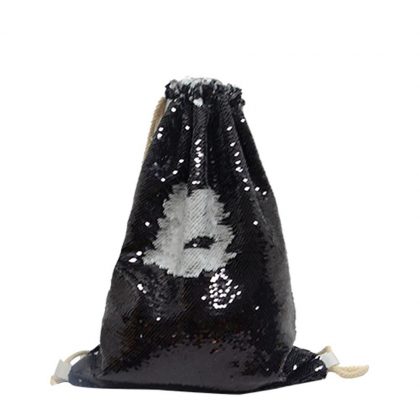 GYM BAG sequin (BLACK) 35x45