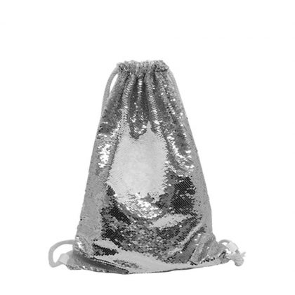 GYM BAG sequin (SILVER) 35x45