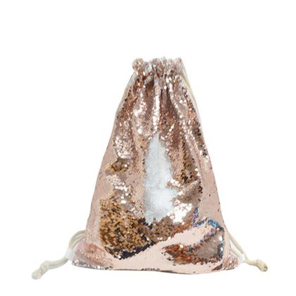 GYM BAG sequin (CHAMPAGNE) 35x45