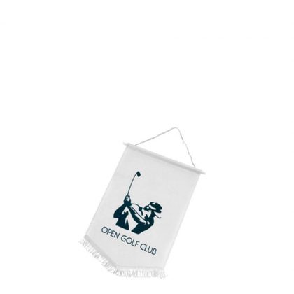 FLAG POLYESTER (18x15cm) WHITE