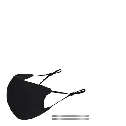 Face Mask KIDS Black/Black (non medical) 10x15cm