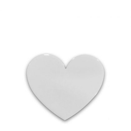 FRIDGE MAGNET -ALUM. (WHITE) HEART 6.2x5.5