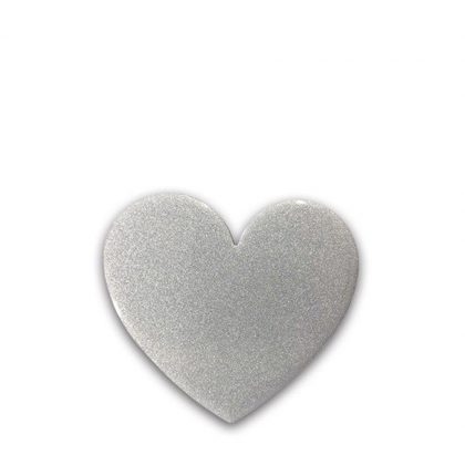 FRIDGE MAGNET -ALUM. (SILVER) HEART 6.2x5.5