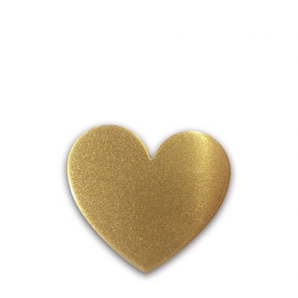 FRIDGE MAGNET -ALUM. (GOLD) HEART 6.2x5.5