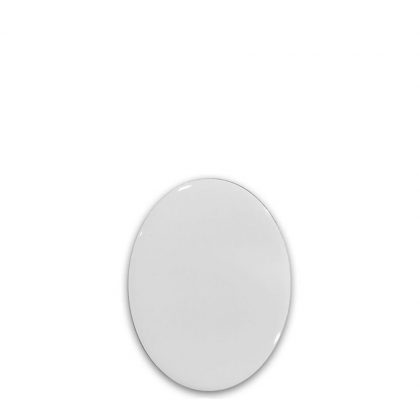 FRIDGE MAGNET -ALUM. (WHITE) OVAL 4.5x5.8
