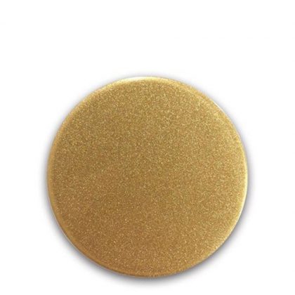 FRIDGE MAGNET -ALUM. (GOLD) ROUND 11x11cm