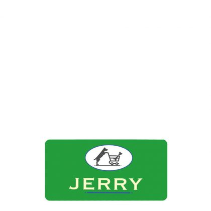 NAME BADGE (Plast.) WHITE MATT - 3.81x7.62