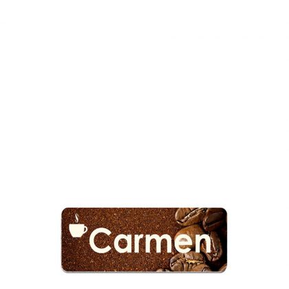 NAME BADGE (Alum.) WHITE GLOSS - 3.81x7.62