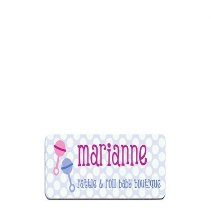 NAME BADGE (Alum.) WHITE MATT - 5.08x7.62