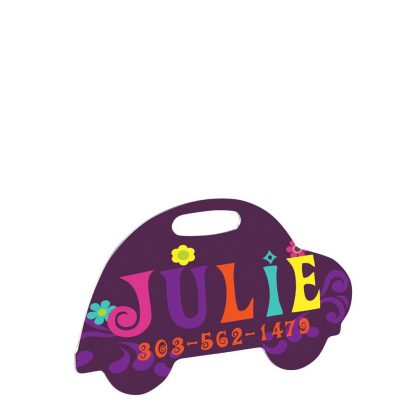 BAG TAG (Alum.2s) WH.SEMI-GLOSS (CAR)