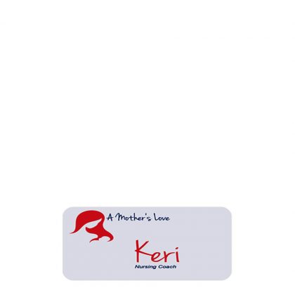 NAME BADGE (Plast.) WHITE GLOSS- 3.18x7.62