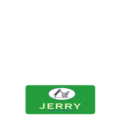 NAME BADGE (Plast.) WHITE MATT - 3.18x7.62