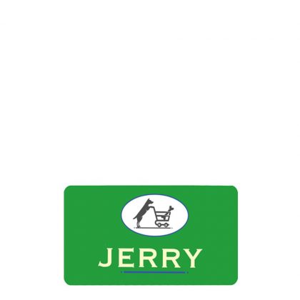 NAME BADGE (Plast.) WHITE MATT - 5.08x7.62